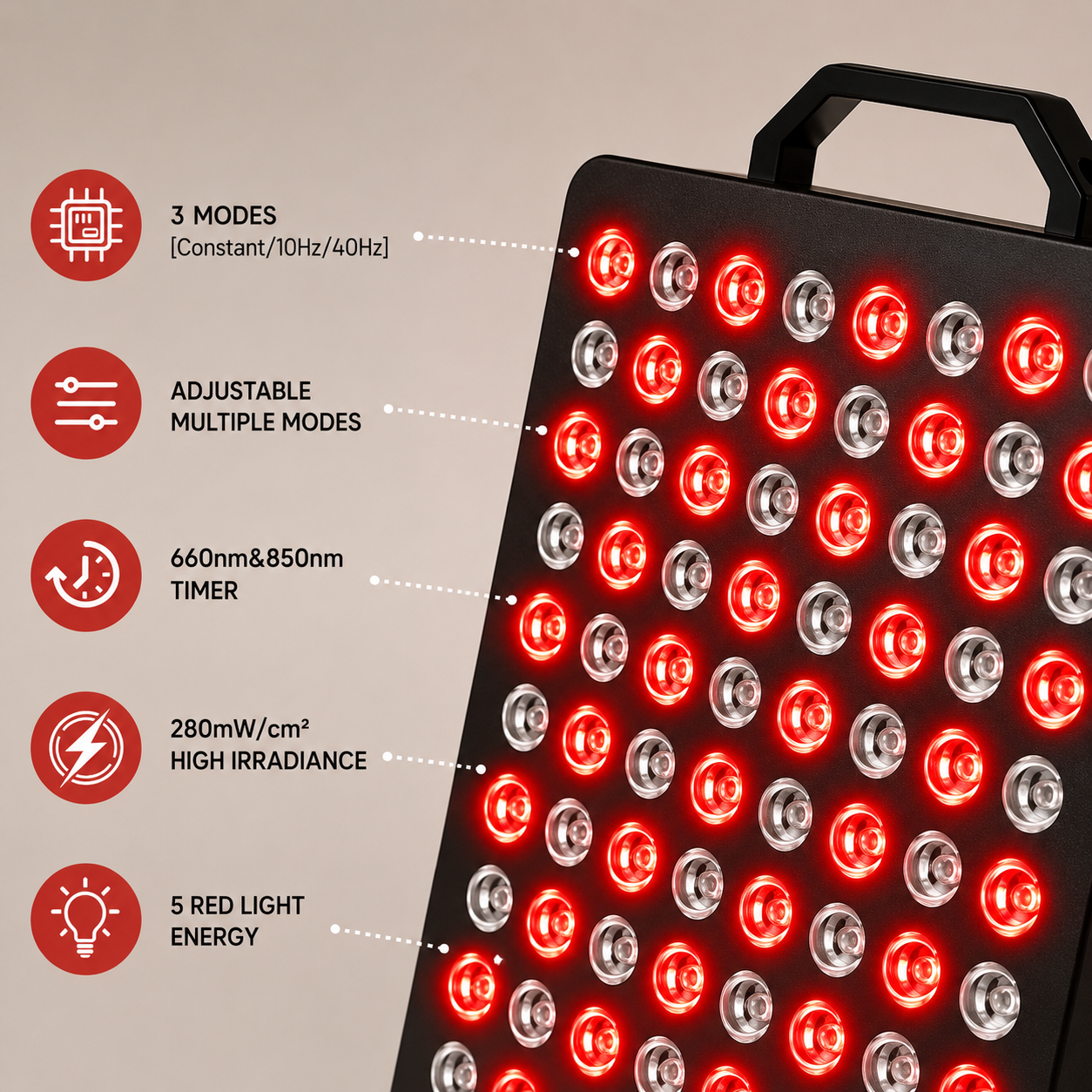 Pureluma Desktop Red Light Therapy Panel Lamp