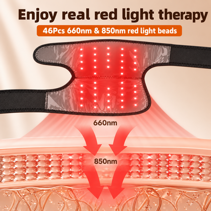 Pureluma Red Light Therapy Knee Pad with Heating & Massage