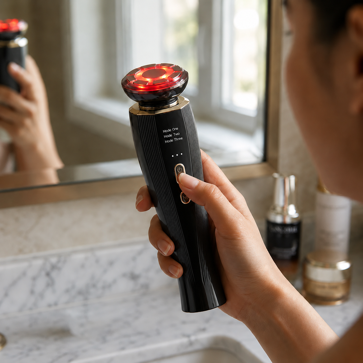 Pureluma 3-in-1 Red Light Therapy Skincare Massager