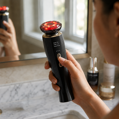Pureluma 3-in-1 Red Light Therapy Skincare Massager