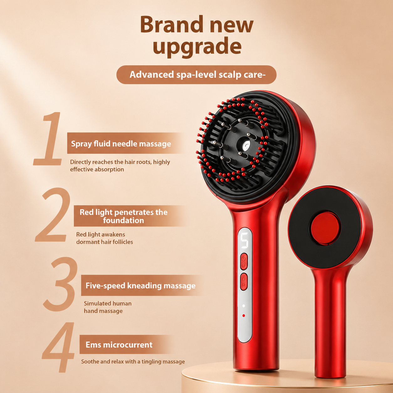 Pureluma Red light Electric Scalp Brush Massager